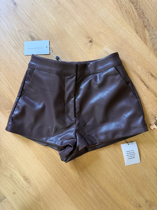 Lovers + Friends Pants - Lovers + Friends Leather Mini Short